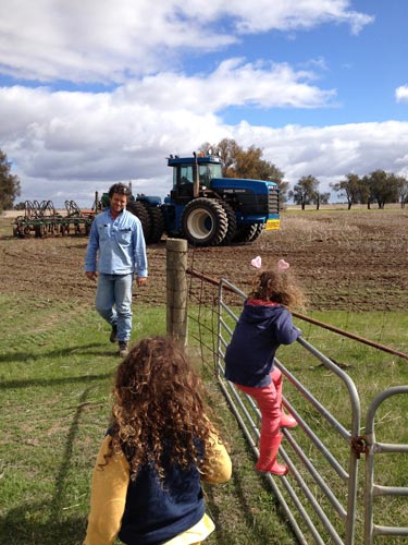 Elsie and Maeve had a ride on the tractor, sowing canola.