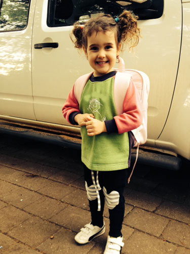 Maeve started 3yo kinder this week. Much excitement (on her behalf. And mine for her).