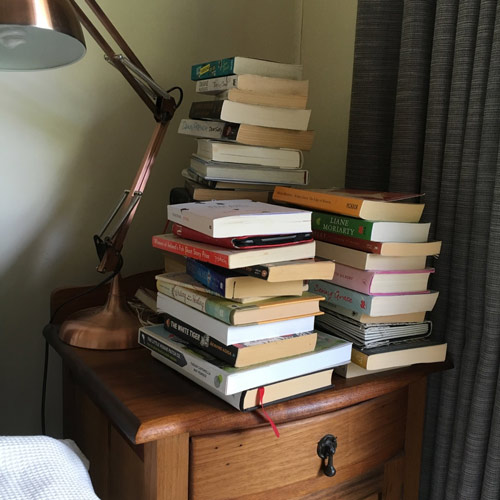 bookpileonbedsidetable